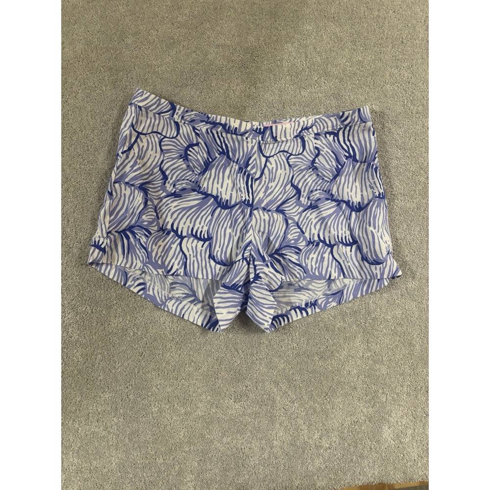 Lilly Pulitzer Sonya Rayon House Of Nemo Shorts White Palm Tree Fronds Size 4